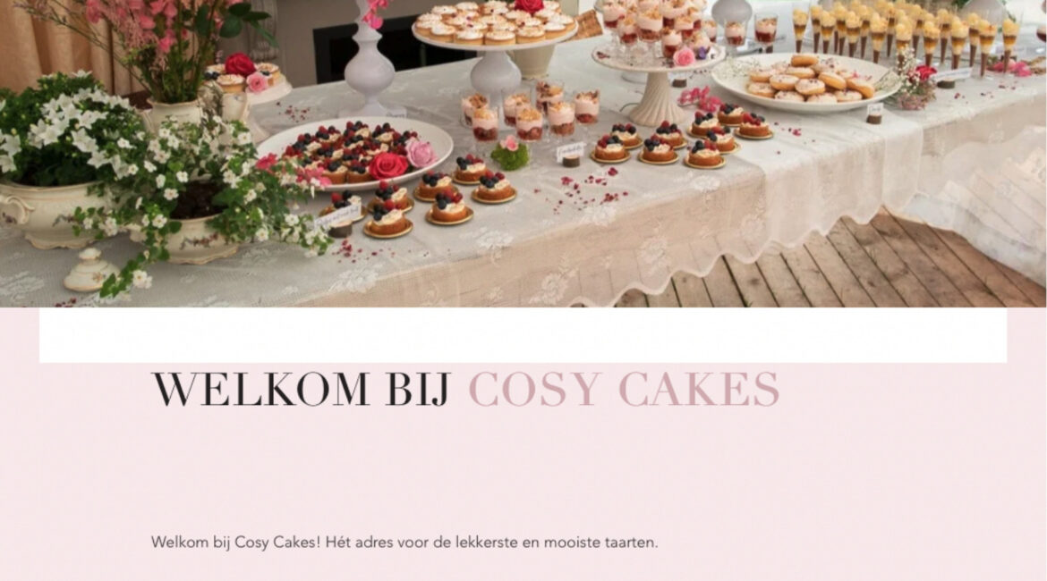 Cosy cakes Website ontwikkeling